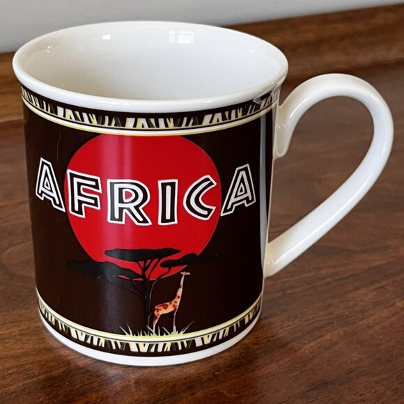 Villeroy & Boch Africa Mug Fine China Coffee Cup Safari Giraffe Double-Sided - Picture 1 of 10